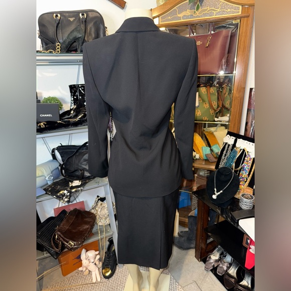 🖤Vintage Lafayette 148 New York Mostly Wool Double Slit Back Skirt 2 - Picture 3 of 9